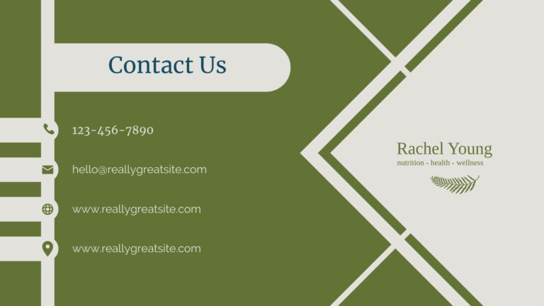 rachel young nutritionist personalised canva presentation