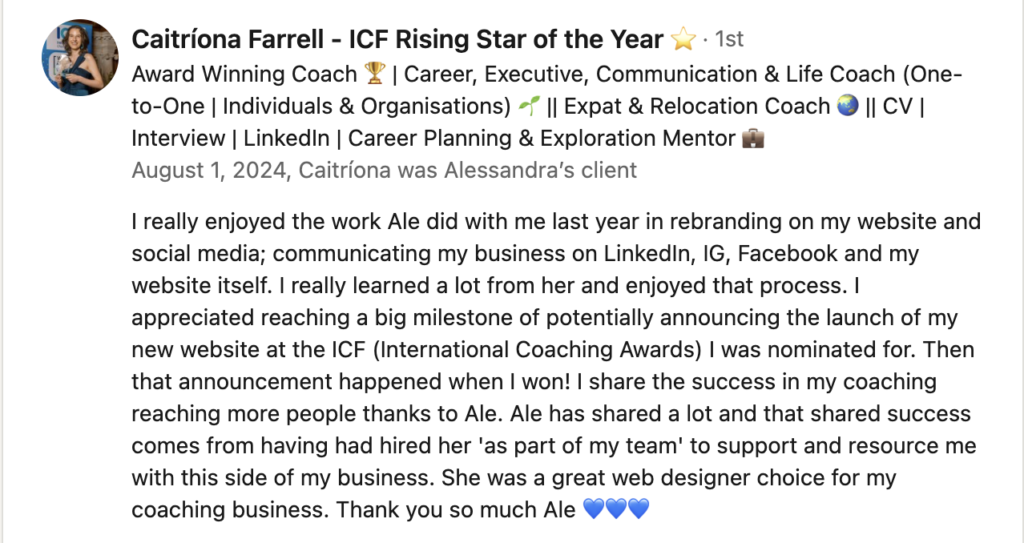 Linkedintestimonial